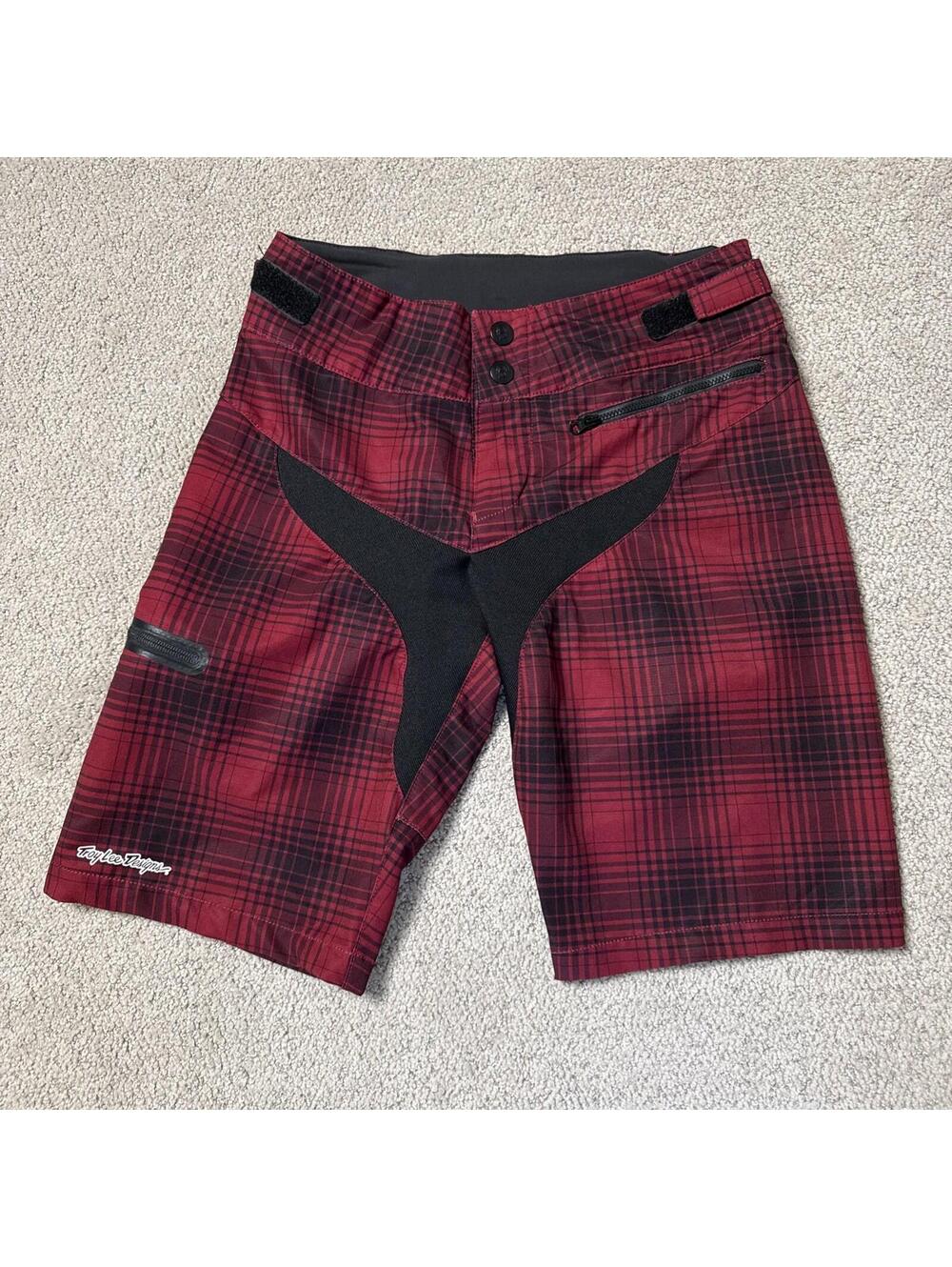 Troy Lee Designs Skyline Shorts Maroon Plaid Medium Women’s